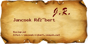 Jancsek Róbert névjegykártya