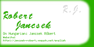 robert jancsek business card