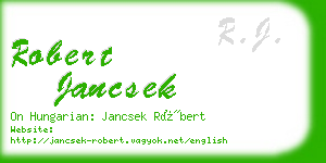 robert jancsek business card